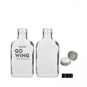 100ml Ibhodlela le-Glass Spirit Flask & Aluminium Cap