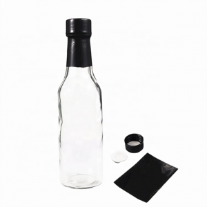 زجاجة صلصة ووزي سعة 5 أونصة 150 مل مع غطاء بلاستيكي