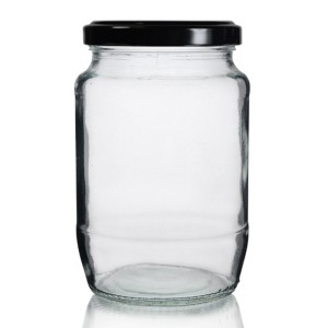 700 ml deursigtige glas kosfles en afdraaideksel