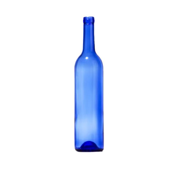 750ml Cobalt Blue Bordeaux Wine Bottles