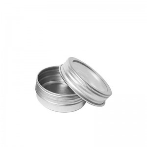 5ml Silver Painted Cosmetic Aluminum Can With Hollow Lid