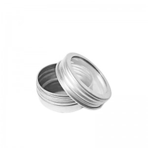 5ml Silver Painted Cosmetic Aluminium Can With Hollow Lid