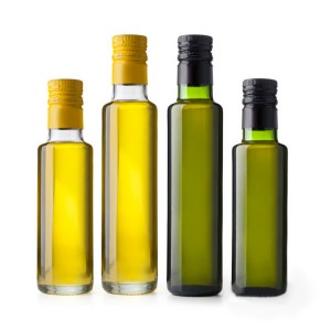 100ml Dorica Olive Oil Botelya nga adunay Plastic/Aluminium Cap nga adunay Pourer Insert