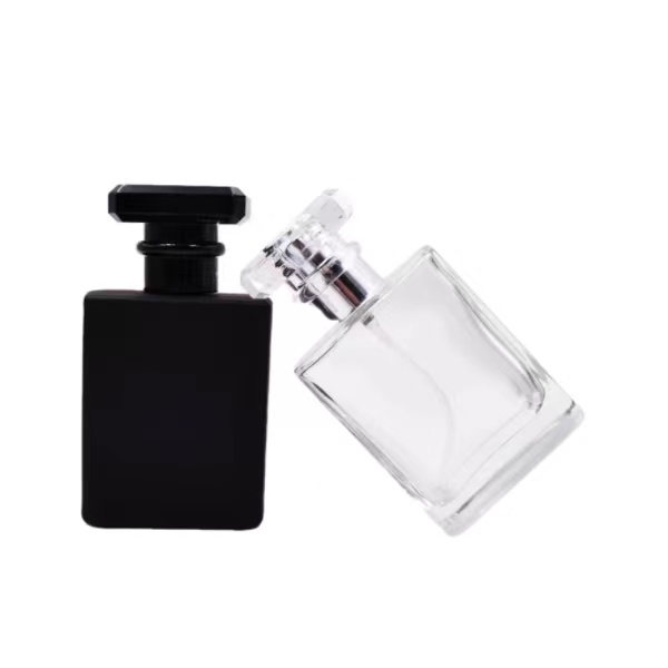 Flat Square spray parfümös flakon, mellékelve (fekete+fehér)