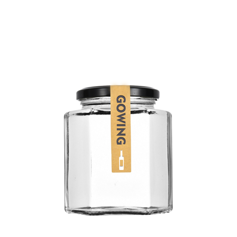 Εξαγωνικά βάζα μελιού 45 ml με καπάκι με περιστρεφόμενο καπάκι