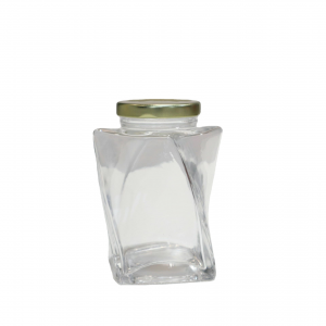 50 ml hulgimüügiklaasist ruudukujuline pudel klaasist säilituspaak meepudel