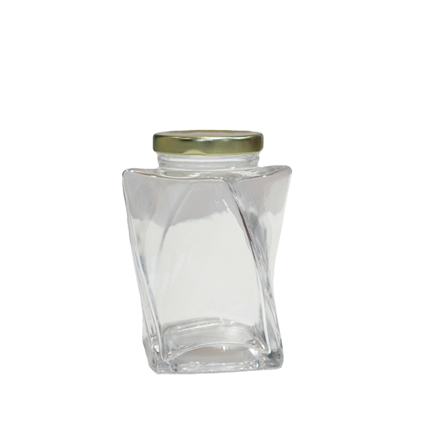 50 ml tukkulasinen neliömäinen pullo lasinen säilytyssäiliö hunajapullo