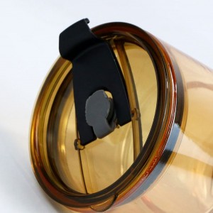 Anpassningsbar dricksmuggflaska i glas med lock