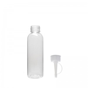 250 ml прозрачна PET овална бутилка и 24 mm капачка на чучура