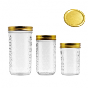 120ml multi sided diamond storage jars with aluminum lids