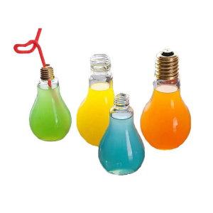 100ml botol inuman kaca inovatif dina bentuk bohlam lampu