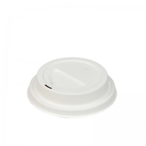D80/D90(mm) Disposable Cup Lid Bagasse Pulp Para sa Biodegradable nga Botelya