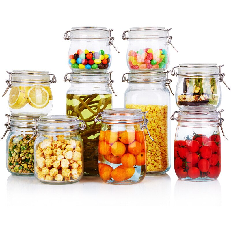 Low MOQ for Wine Bottle Glass - Airtight Food Storage Containers Glass Jars with Lids – GO WING