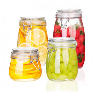 450ml Airtight Food Storage Containers Glass Jars with Lids