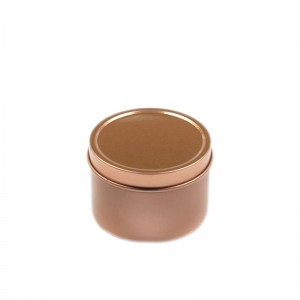 150ml Lainlaing Estilo Deep Round Metal Tin Box Rose Gold Packaging Tin Can