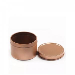 150ml ຮູບແບບທີ່ແຕກຕ່າງກັນ Deep Round Metal Tin Box Rose Gold Packaging Tin Can