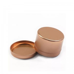 150ml ຮູບແບບທີ່ແຕກຕ່າງກັນ Deep Round Metal Tin Box Rose Gold Packaging Tin Can