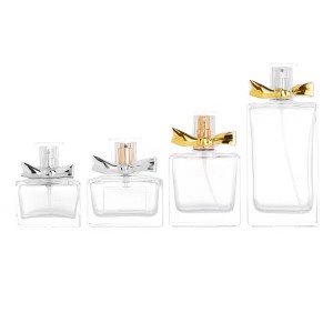 Retro Perfume Bottle with Bow-Shaped Stopper