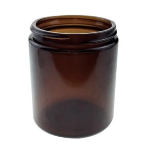 266 ml (9 oz) jantarová/čirá skleněná nádoba s rovnými stranami