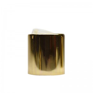 20mm Gold Disc-Top Cap For Cosmetic Packaging