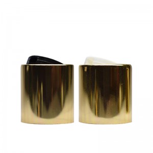 Tapa superior de disco dorada de 20 mm para envases cosméticos