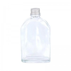 Clear flat juice bottle 200ml
