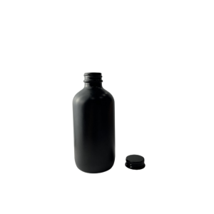Shishe qelqi e zezë 250 ml me kapak me vidë