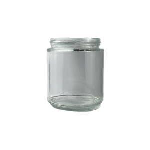 צנצנת זכוכית לאחסון מזון בנפח 415 מ"ל עם מכסה פלסטיק
