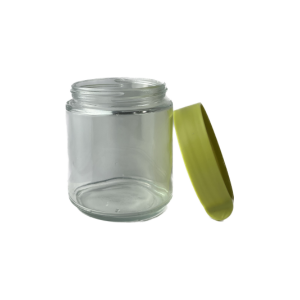 Frasco de vidro para armazenamento de alimentos de 415ml com tampa de plástico