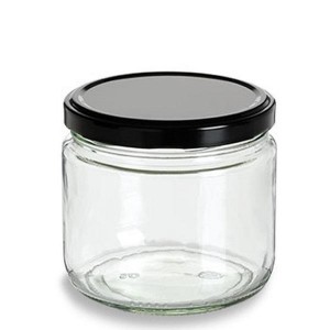 جرة زجاجية مستديرة 150 مل عالية الجودة بالجملة مع غطاء معدني لولبي