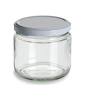 Wholesale High Quality 150ml Round Glass Jar with Screw Metal Lid