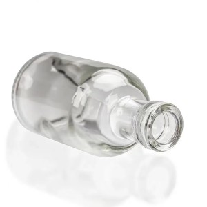Міні скляна пляшка для горілки з пробкою 100 мл