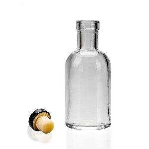 100ml Vodka Mini Glass Veine Bottle e nang le Cork