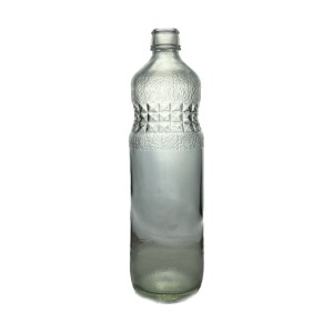 सीलिंग प्लास्टिक कॅपसह 830ml पेय फळांचा रस ग्लास जार
