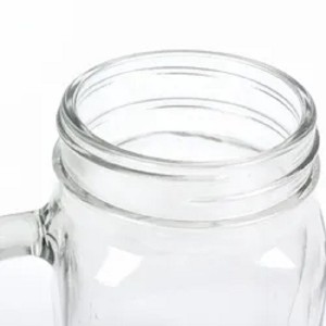 36 ml-es Mini Glass Mason Jars Shot Glass fogantyúval