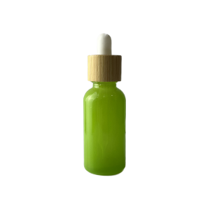 35ml Round Luxury Essential Oil Glass Bottle mei Bamboe Dropper
