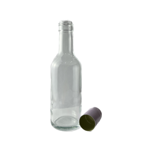 187ml Bottiglia di Vetru di Spiritu di Vinu cù Cappucciu à Vite
