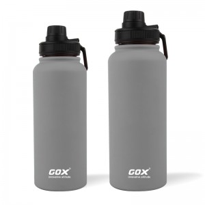 GOX China OEM Dual-wall Insulated Stainless Steel Water Bottle with Carry Grip