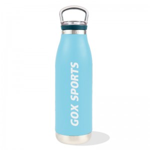 GOX CHINA OEM DOUBLE WALL VACUUM INSULATED STAINLESS STEEL WATER BOTTLE WITH PORTABLE HANDLE AND BUILT-IN INFUSER
