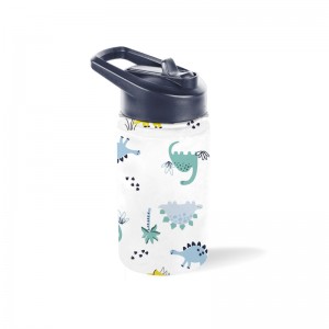 GOX China OEM Auto-open Lid Kids Vacuum Insulated Water Bottle with Straw