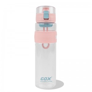 Super Purchasing for Custom Glass Water Bottle - GOX China OEM BPA FREE Water Bottle with Portable Strap and Removable Infuser – Rock