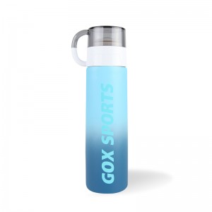 GOX China OEM Dual-wall Insulated Stainless Steel Water Bottle With Plastic Cup