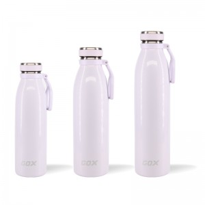 GOX China OEM Dual-wall Insulated Stainless Steel Water Bottle with Carrying Grip