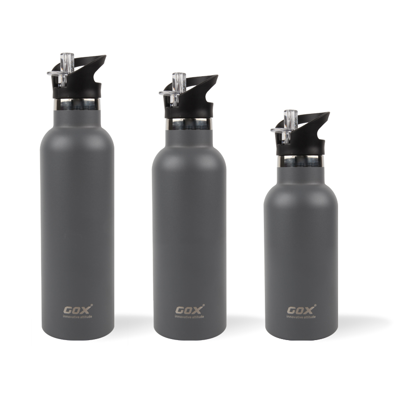 GOX China OEM Dual-wall Insulated Stainless Steel Water Bottle with Flip Nozzle