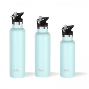 GOX China OEM Dual-wall Insulated Stainless Steel Water Bottle with Flip Nozzle