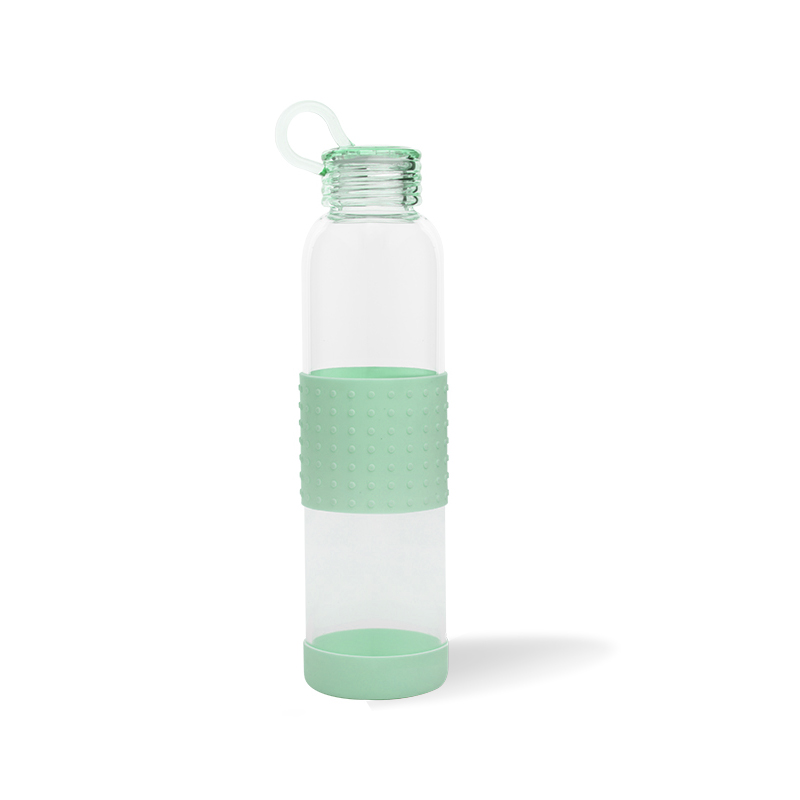 GOX China OEM Glass Water Bottle with Silicone Cover