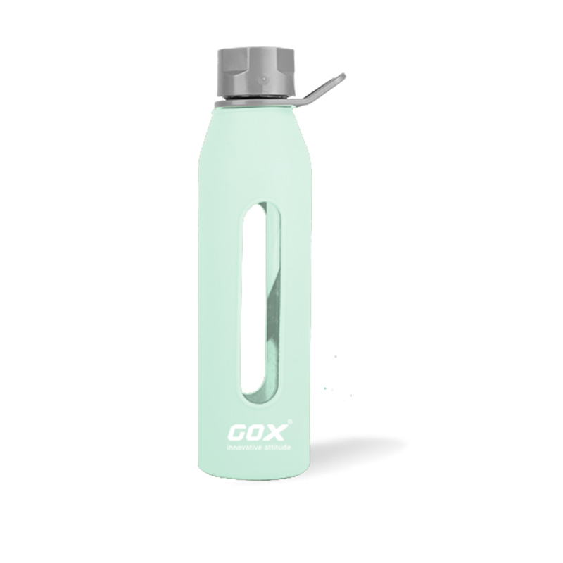 GOX Glass Water Bottle with Silicone sleeve