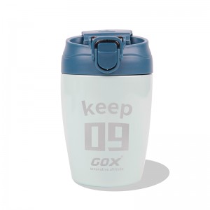 GOX China OEM 1 Lid with Two Function Stainless Steel Travel Coffee Mug