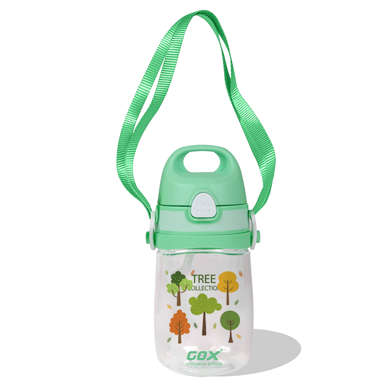 GOX China OEM Kids Water Bottle with Straw Lid And Carry Strap
