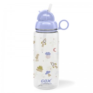 GOX China OEM Kids Water Bottle with Straw Lid & Carry Loop